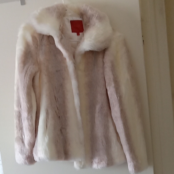 Jennifer Lopez Cream and Pink Teddy Jacket